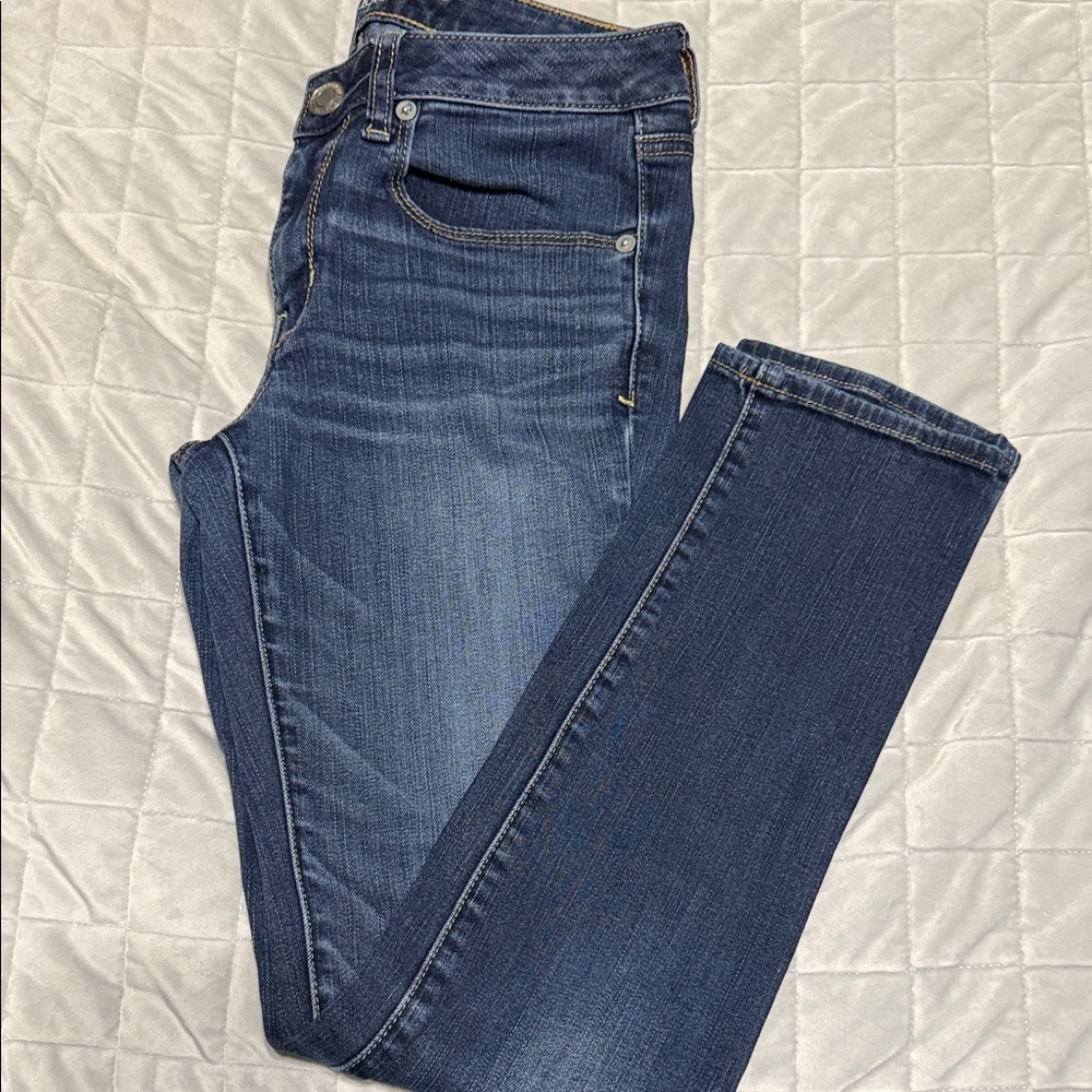 American Eagle Outfitters Women's Dark Blue Skinny Jeans